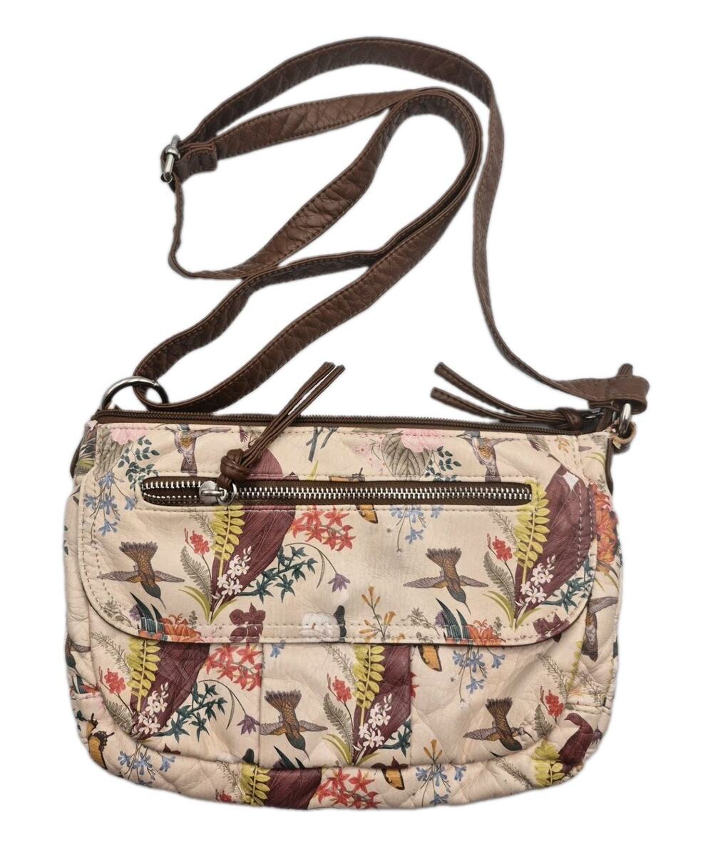 Bueno Nature-Themed Crossbody Purse Cream Brown Buttery Soft Vegan Leather